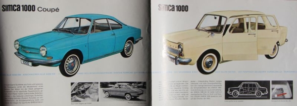 Simca Modelprogram 1963 Carbrochure (8879)